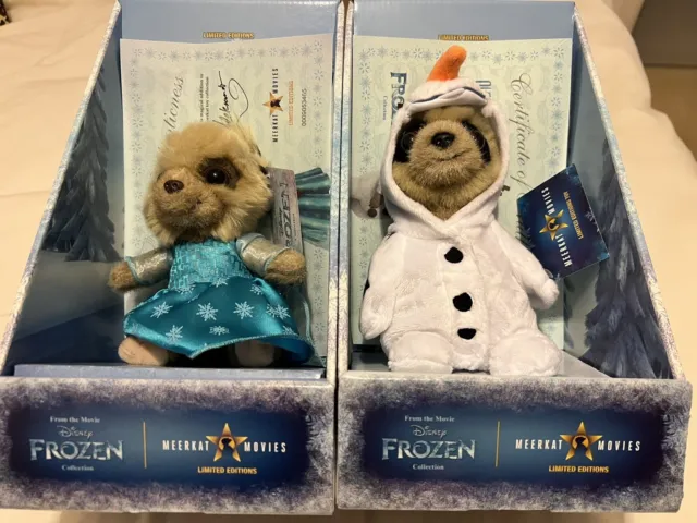 UNOPENED - Baby Oleg as Olaf & Ayana as Elsa -  Disney Frozen Meerkat Soft Toys