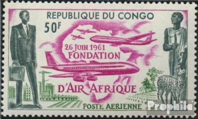 Briefmarken Kongo (Brazzaville)  Mi 12 postfrisch Luftfahrt