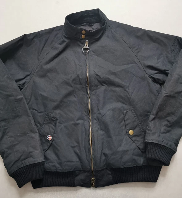 BARBOUR STEVE MCQUEEN Merchant Wax Jacket Mens Large Navy Blue £129.95 ...