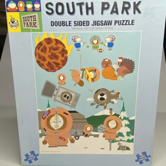 South Park Kenny Double Sided 1000 Piece Jigsaw Puzzle Complete (1999) VGC