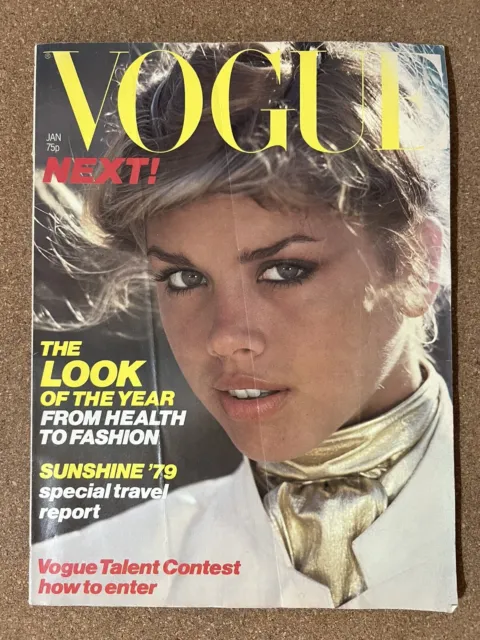 VOGUE UK Magazine Debbie Dickinson January 1979 Vintage British Fashion