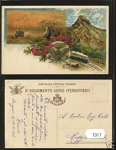 Cartolina Militare - 6° Reggimento Genio Ferrovieri - Crt1317