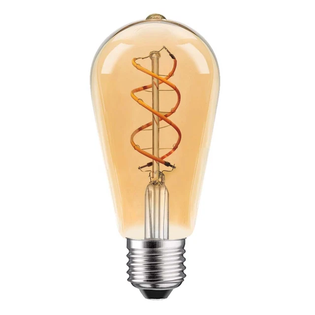 LED Spiral Filament Edison ST64 Lampe 5W E27 Gold extra warmweiß 1800K DIMMBAR