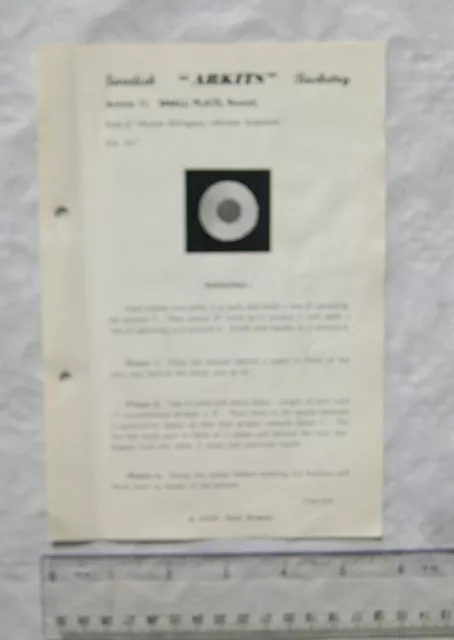 Vintage Broschüre: Schwedischer Arkitenkorb - kleiner Teller, rund, 11