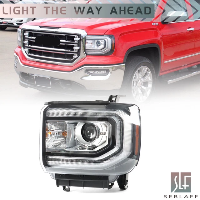 HEADLIGHT FOR 20162018 GMC Sierra 1500 HID/Xenon Projector w/LED DRL