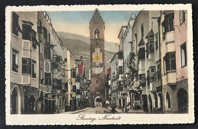 sehr alte PK Italien / Sterzing Neustadt 39049 Südtirol - von 1914 s. Rückseite