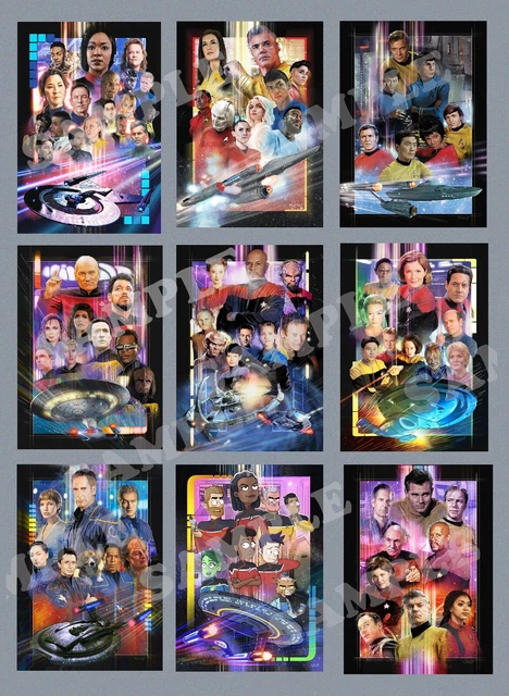 Star Trek set of 9 exclusive A3 posters by jason fletcher Including Lower Decks