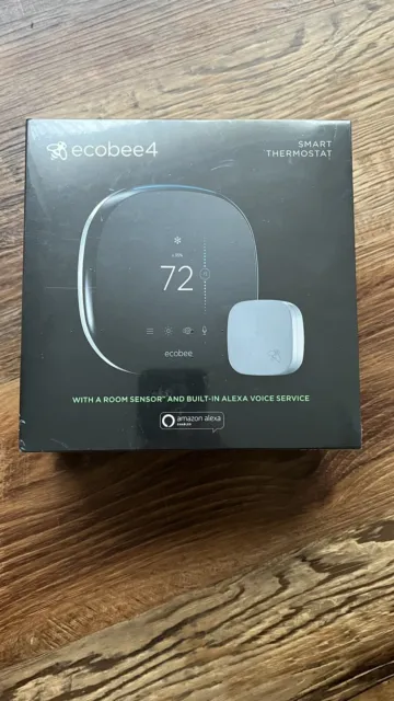 New ecobee 4 Smart Thermostat with Room Sensor and Built-in Amazon Alexa