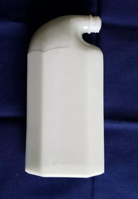 Old Dental Milk Glass Tooth Powder Jar Dispenser Marked Made In Czechoslovakia