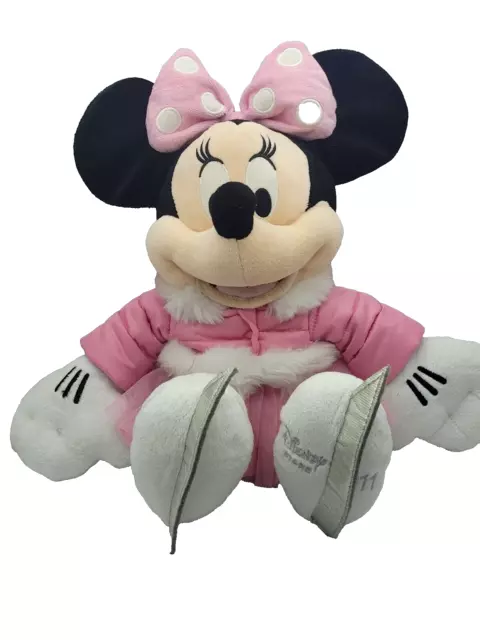 Disney Store Minnie Mouse 2011 Ice Skating 16"Disney Plush Cuddly Soft Toy Teddy