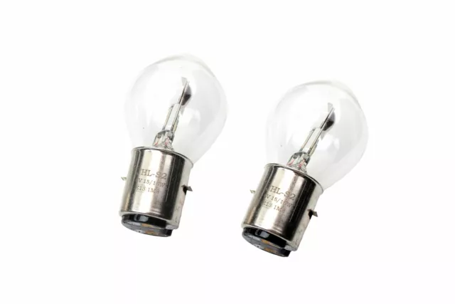 2x Lampe 6V Glühlampe BA20D 15/15W Simson Kreidler Hercules Zündapp Puch M92472