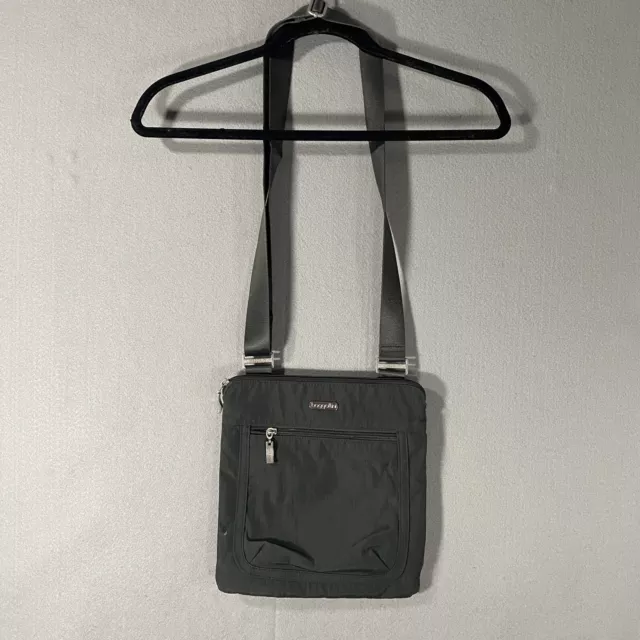 Baggallini Pocket Slim Crossbody Shoulder Bag Purse Black