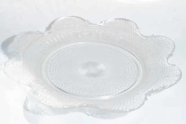 Star Rosetted Snowflake Bread Plate Clear A Good Mother Makes a Happy Home