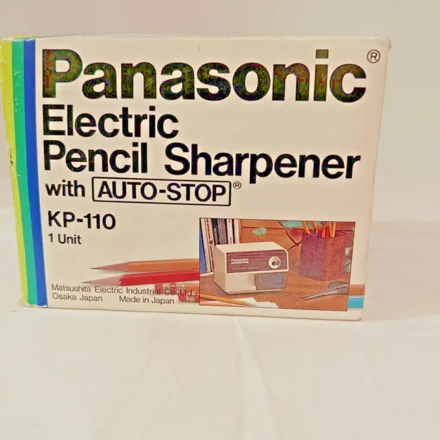 Panasonic Electric Pencil Sharpener With Auto-Stop Used & Tested Works Properly