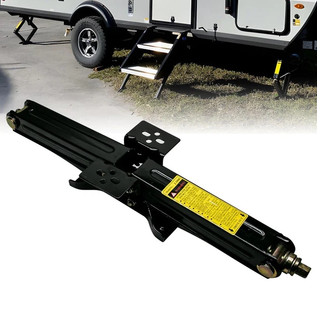 2X FOLDING SCISSOR Jack Stand 5000lbs Level 2.5 Ton 24" Lift Camper RV