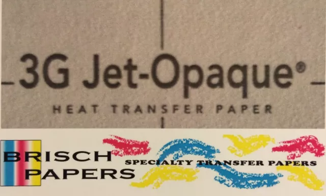 Inkjet Transfer Paper For Dark Fabric: Neenah "3G Jet Opaque" (8.5"X11") 100 Ct