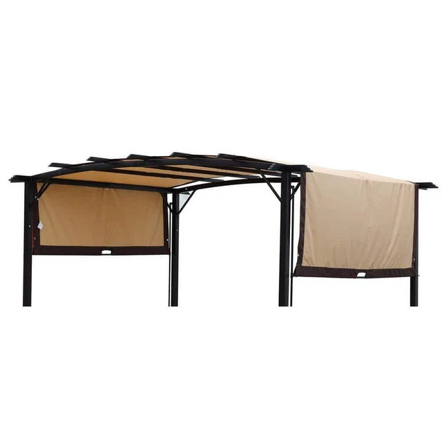 Unbranded Replacement Canopy 12' X 9' For Outdoor Metal Pergola Structure, Beige