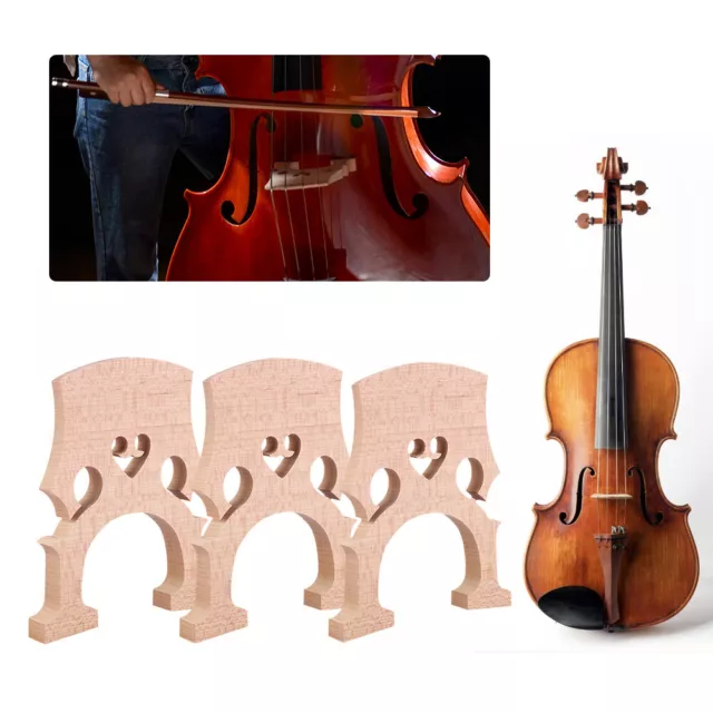 Maple Wood Cello Bridge Replacement Parts Instrument Accessory