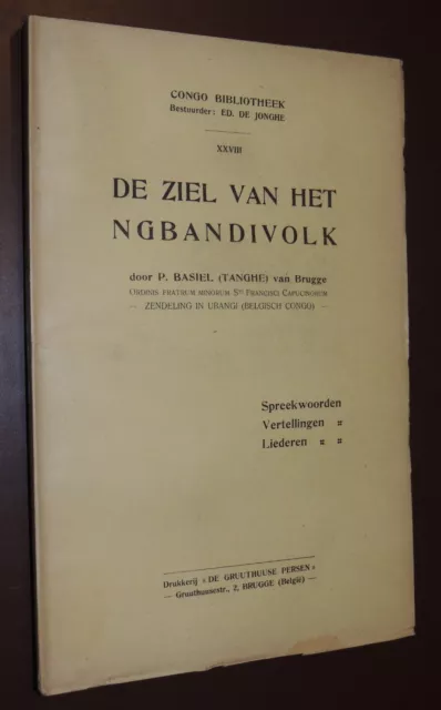 [CONGO] De ziel van het Ngbandivolk (L'âme du peuple Ngbandi) Texte Néerlandais