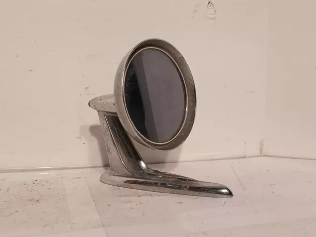 Vintage Chrome Car Automobile Side View Fender/Door Mount Mirror -5 inch Round