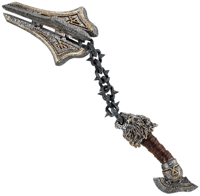 Lion's Flail Weapon Toy Prop Medieval Fancy Dress Up Halloween Costume Accessory