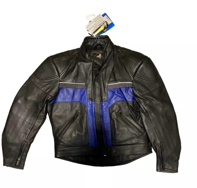 Herren Lederjacke Bikerjacke Brandojacke Motorradjacke Chopperjacke Rindleder