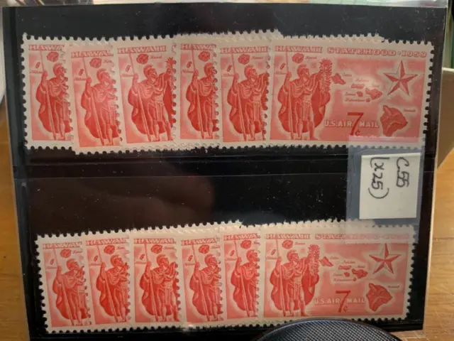 Scott# C-55 Hawaii Statehood (x25) 7 cent MNH SKU# 32189