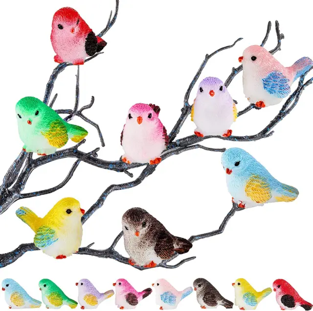 Miniature Bird Figurines Bird Decorative Figurines Dollhouse Simulation Bird Fig