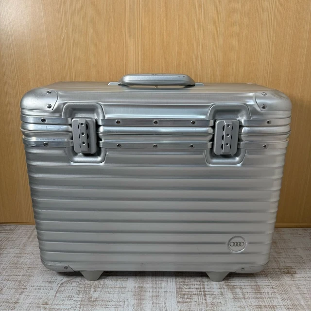 RIMOWA TOPAS PILOT TROLLEY 2コセート Rimowa x Porsche Topas Pilot Trolley 2 Wheel Silver Vintage