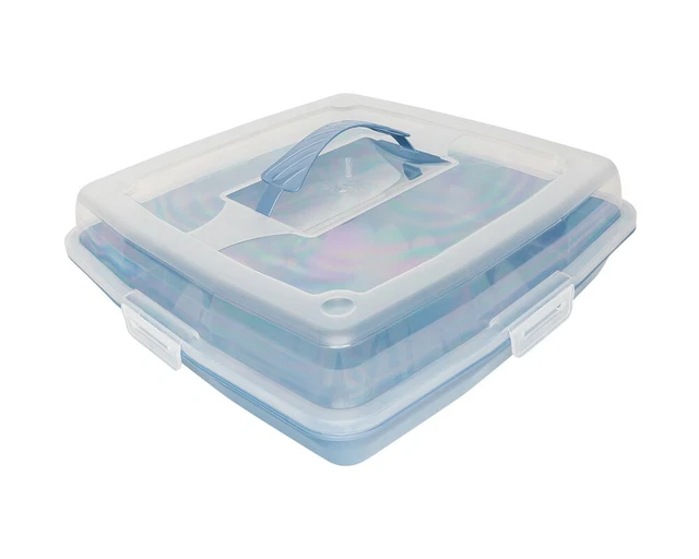 Kuchentransportbox Tupper Party Container Kuchenbehälter Von Centi – Lebensmittel Transportbox Mit Tragegriffen | 7 L Grau Party Container Lebensmittelbox