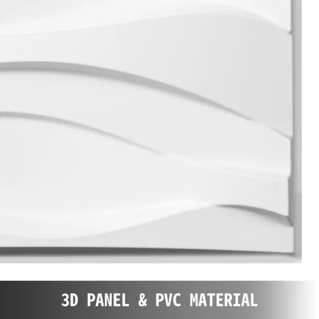 Paneles de Pared Decorativos de PVC Ondulación Azulejos 3D 12 Piezas y un gratis 2