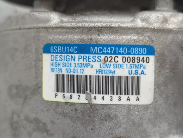 2019 Jeep Compass Air Conditioning A/c Ac Compressor Oem A24L4 2