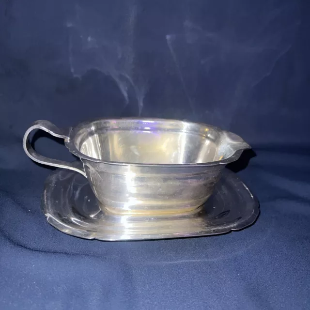 Reed and Barton Mayflower Gravy Boat and Tray - 5000