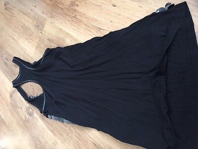 womens/girls size 6 RIVER ISLAND black sleeveless cotton dress 100% authentic