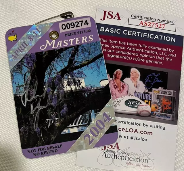 2004 Masters Badge - Signed / Autographed winner Phil Mickelson - JSA auth