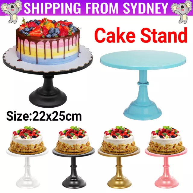 25cm Cake Stand Iron Cupcake Wedding Dessert Bar Party Round Pedestal Fruit Tray