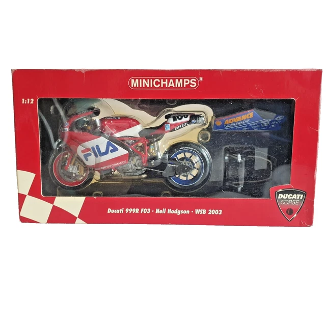 Minichamps 1/12 Ducati 999 F04 Regis Laconi - SBK 2004 - État Comme Neuf
