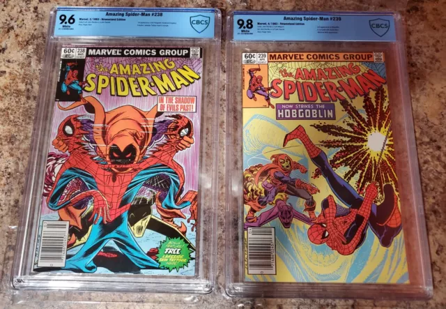 AMAZING SPIDER-MAN 238 CBCS 9.6 * 239 9.8 NEWSSTAND 1st 2nd HOBGOBLIN SPIDERMAN