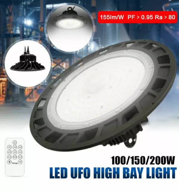 High Bay LED Light 200W 150W 120W 100W 60W UFO Industrial Warehouse Factory Gym