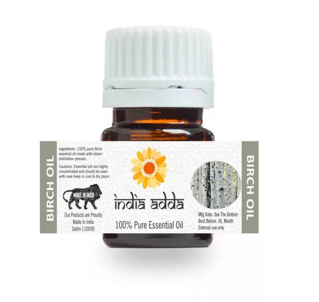 Bouleau Huile Essentielle Naturel non Dilué 3 ML Pour 100 ML De Inde