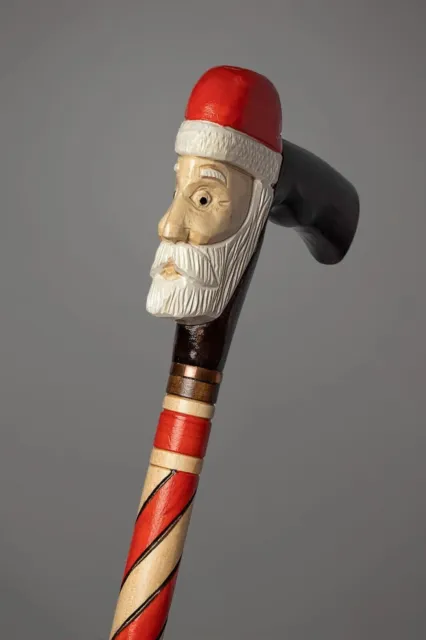 Christmas Cane Santa Claus Design Handle Walking Stick  Candy Cane