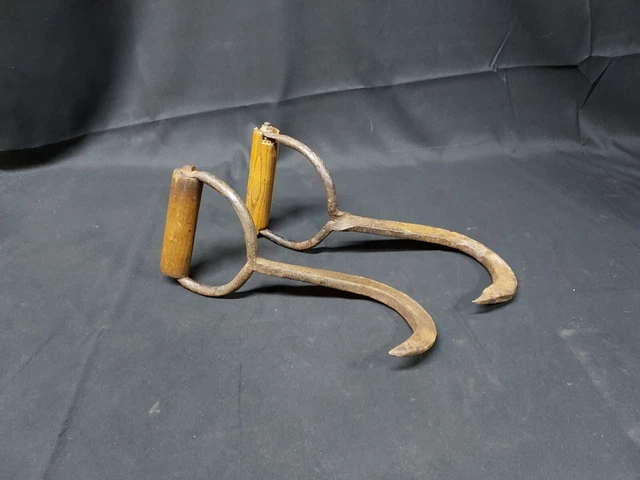 Old Lot of 2 SNOW & NEALLEY Bangor Maine Loggers Pulp Hook Log Tool Hand Forged