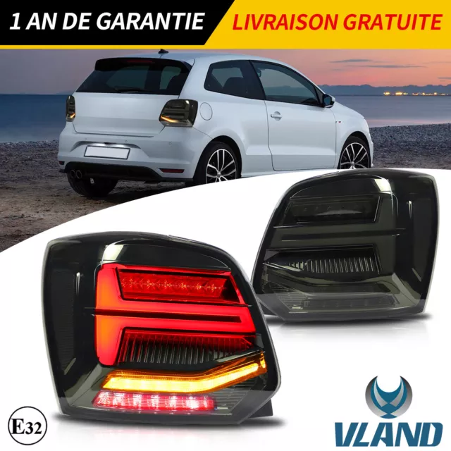 VLAND Feux Arrière LED pour VW Polo Mk5 Hatchback 6R 6C TDI TSI 2009-2017 2013