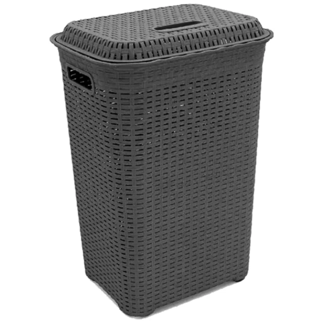 CESTO PORTABIANCHERIA SPORCA Salvaspazio Rattan In Plastica 60 Litri H 53 Cm EUR 29,99 - IT