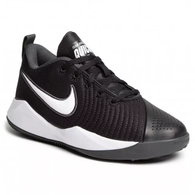 Schuhe Junge nike team hustle Basket Mädchen Frau Schwarz Hals Hoch at5298 002