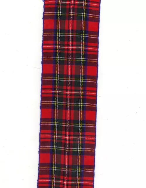 Royal Scots Guards Officers Royal Stewart Tartan Badge Backing