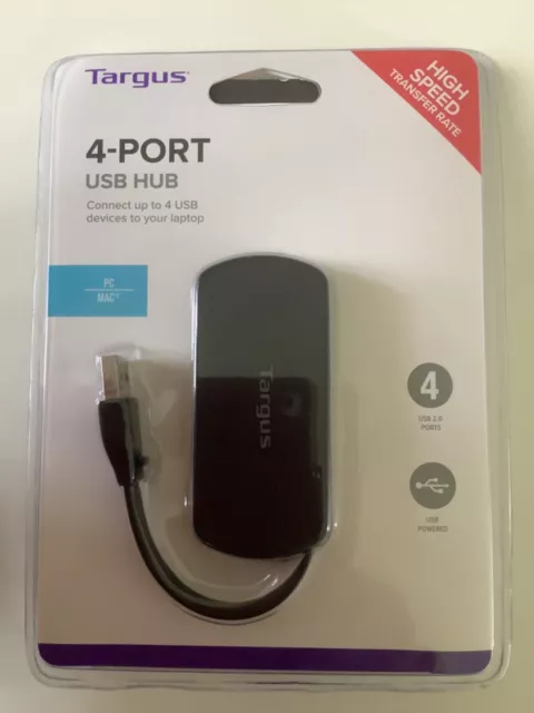 Targus 4-Port USB Desktop Hub, Black (ACH114EU)