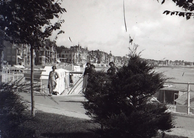 FRANCE La Baule à identifier c1930 Photo NEGATIVE originale Plaque Stereo P74L