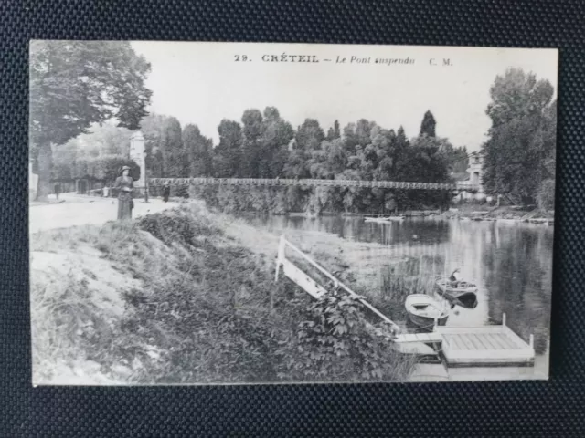 CPA 94 CRETEIL - Le Pont Suspendu