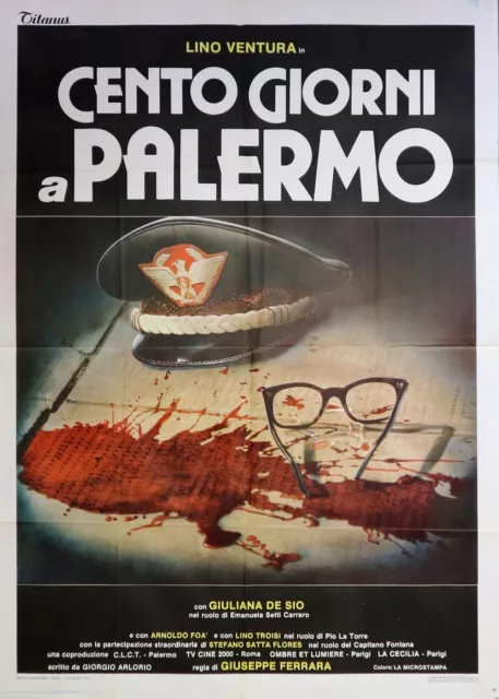 1984 * Manifesto 2F Cinema "Cento Giorni a Palermo - Giuliana De Sio, Lino Ventu